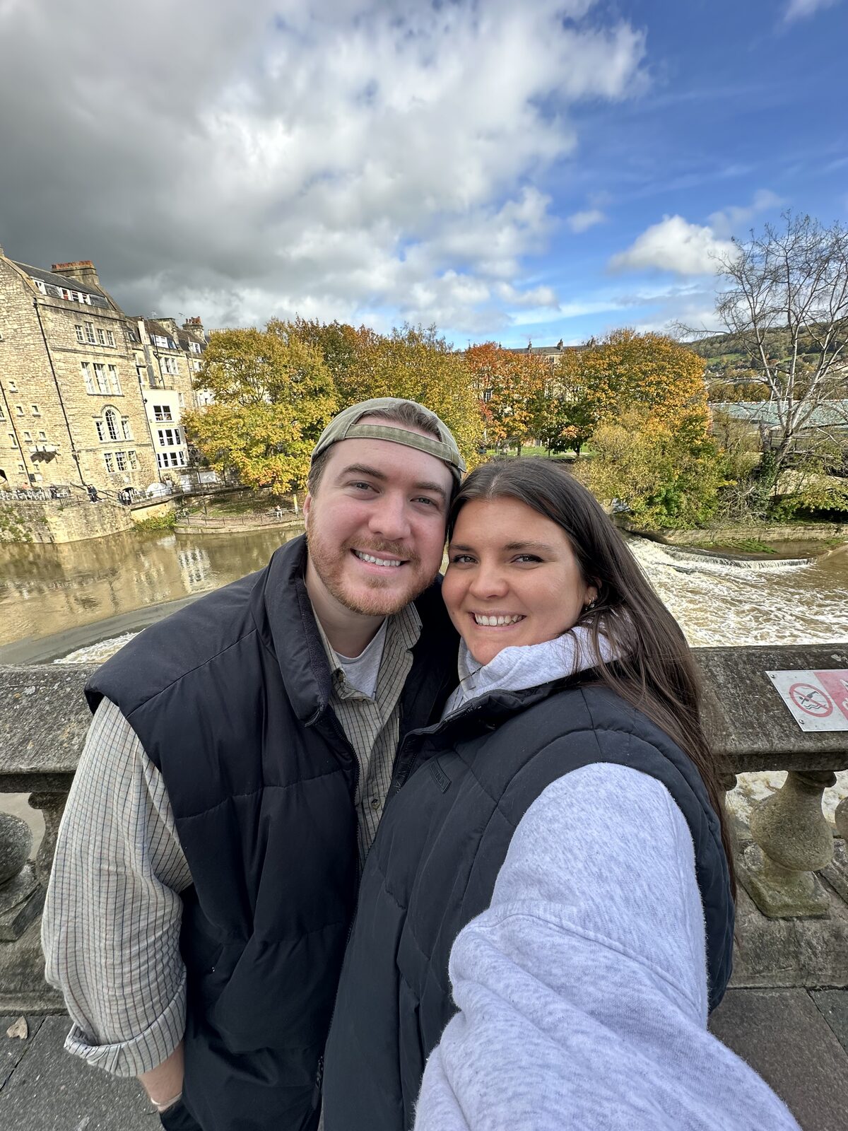 Alex and Holly, founders of TCHPNT, on a bridge in Bath